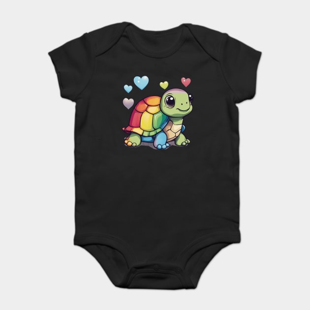 Love Turtle Baby Bodysuit by animegirlnft